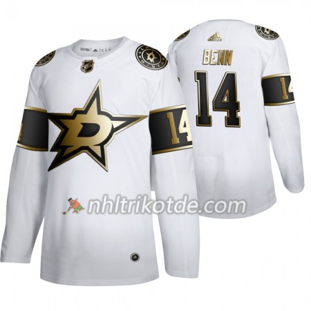 Dallas Stars Trikot Jamie Benn 14 Adidas 2019-2020 Golden Edition Weiß Authentic - Herren